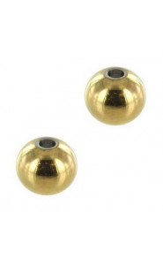 Stainless steel Bead 5mm Gold